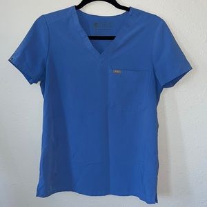 Figs Catarina ceil blue top